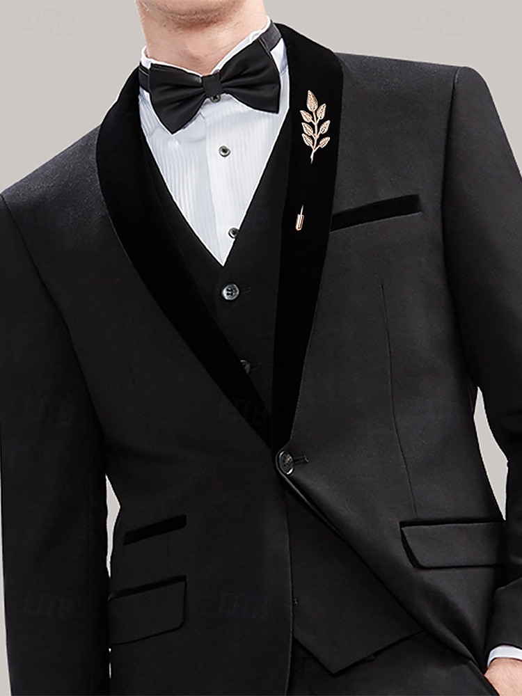 Elegante Anstecknadel mit Blattgoldfolie für Herren – Vintage-Anzugbrosche, klassisches Accessoire für Hochzeiten und formelle Anlässe, stilvolles Anstecksträußchen für Bräutigam und Trauzeugen 2025 - $7.99 –P1