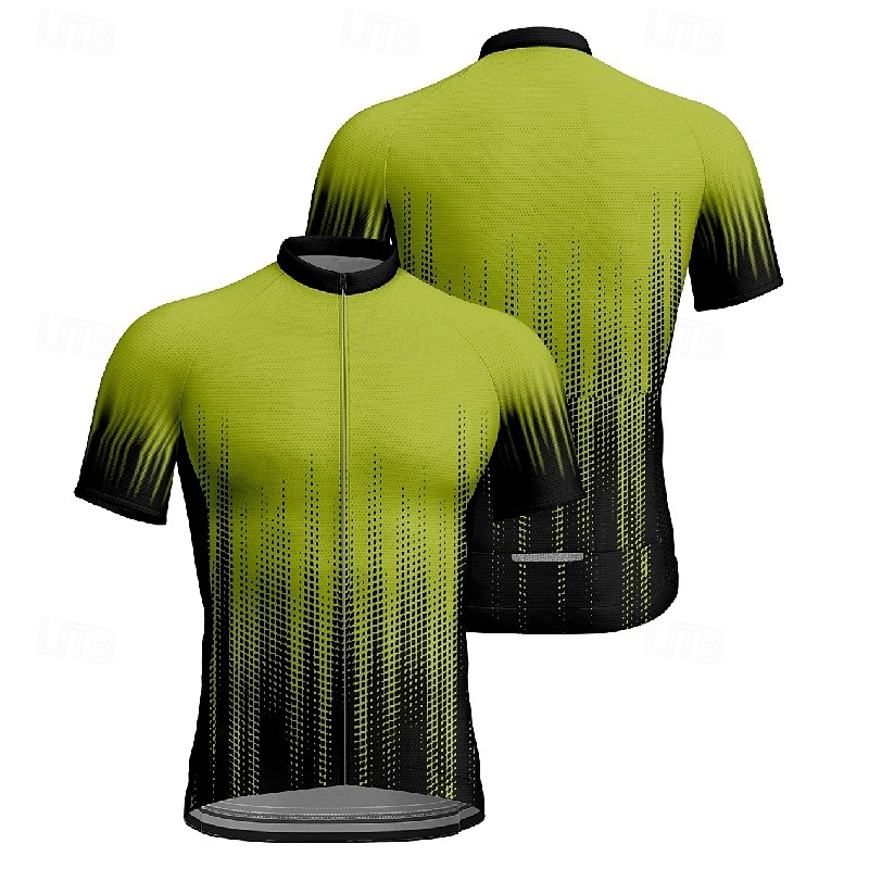Bărbați Jersey de ciclism Manșon scurt Bicicletă Tricou Tee Jerseu cu 3 buzunare spate Ciclism montan Respirabil Uscare rapidă Proiectare anatomică Wicking Negru Rosu Bleumarin Gradiant Sport 2025 - $20.79 –P16