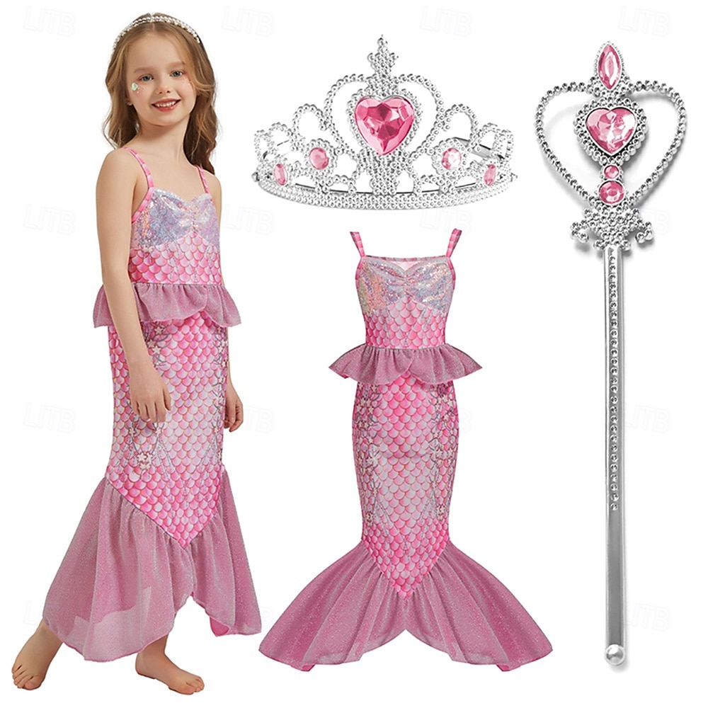 La Sirenetta Principessa Sirena Vestito Costume per festa a tema Cosplay Cosplay di film for Ragazze Bambini Carnevale Mascherata Feste Ferie del 2025 a $34.09 –P3