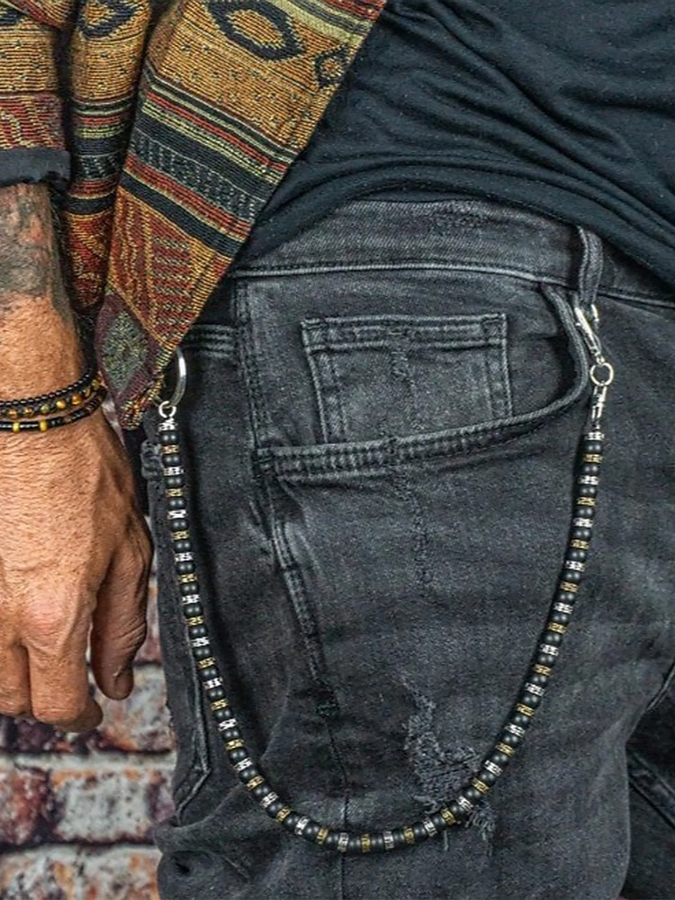 "catena per pantaloni da uomo con perline - stile vintage goth rock per motociclisti, punk e moda di strada" del 2026 a $9.99 –P5