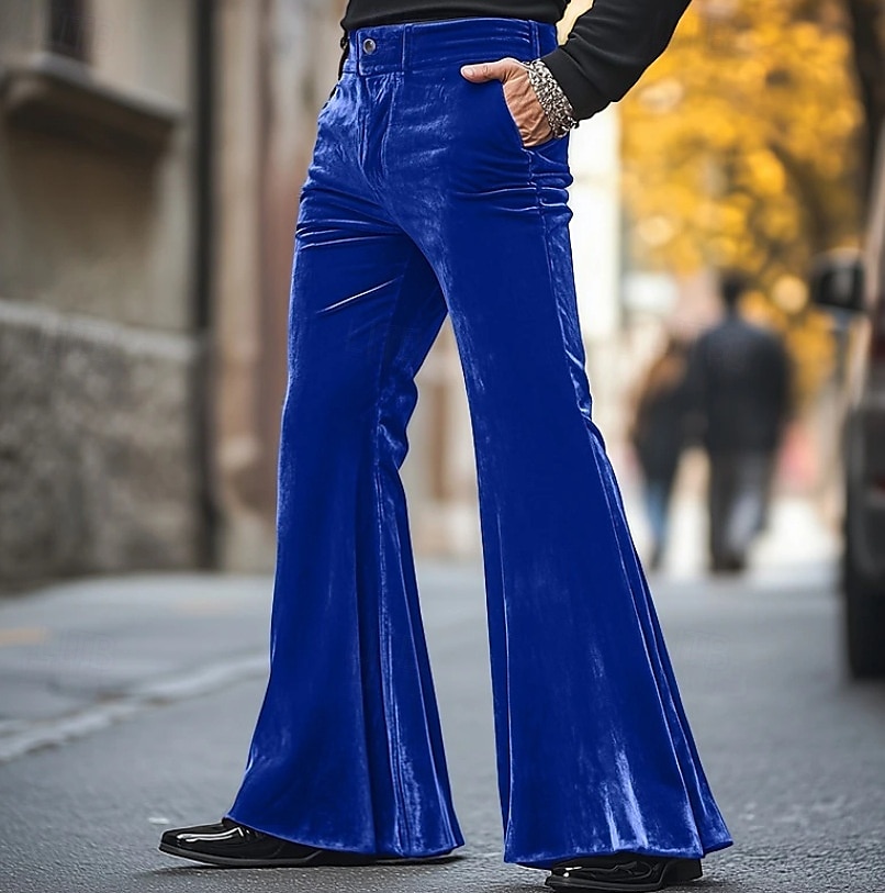 Retro Vintage 1970er Hose Schlaghosen Hippie Disco Kostüm Herren Halloween Karneval Party Alltagskleidung Pride Parade Erwachsene Hose Ganzjahres 2025 - $24.99 –P1