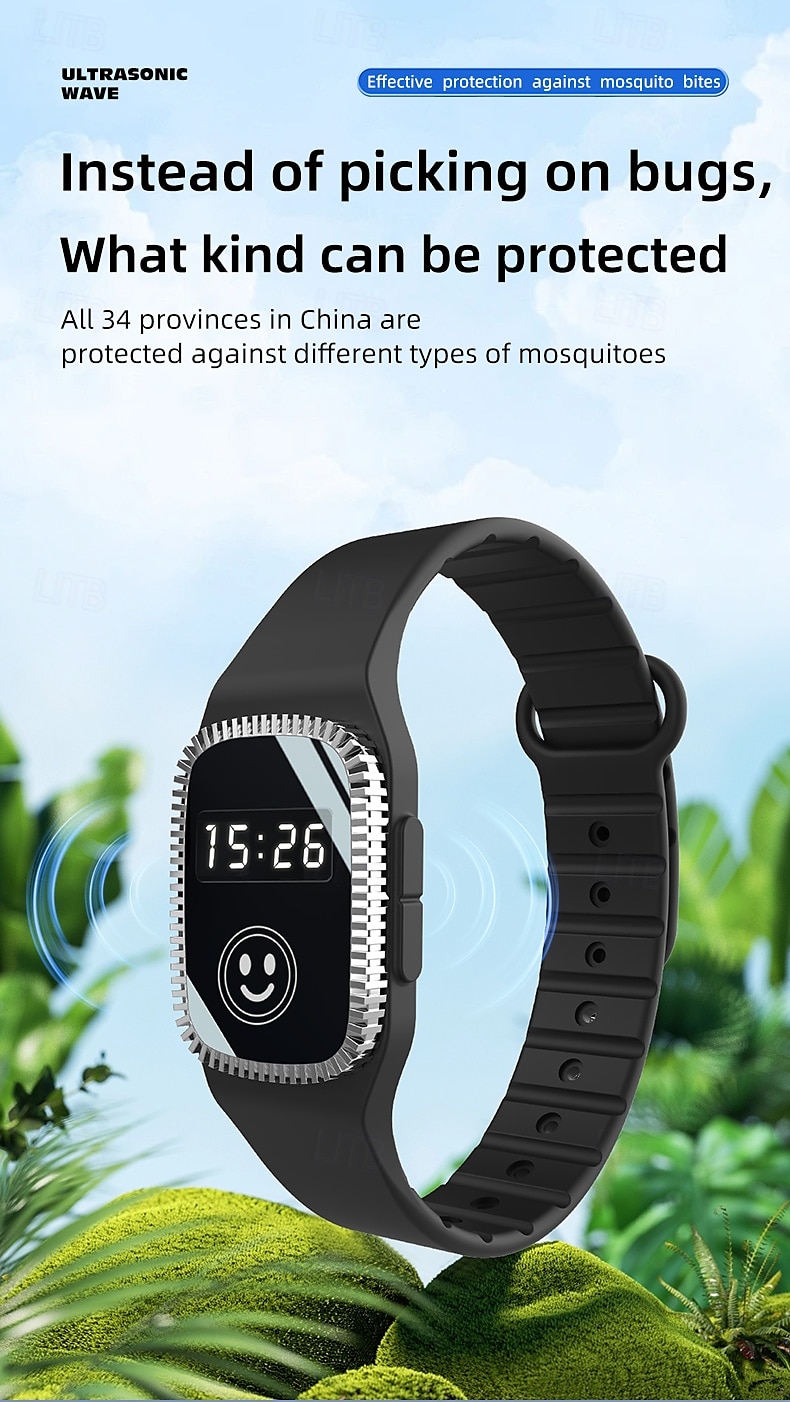 USB Mosquito Repellent Watch – Summer Silicone Bracelet for Adults and Children, Safe Wearable Mosquito Repellent 2025 - $17.99 –P11