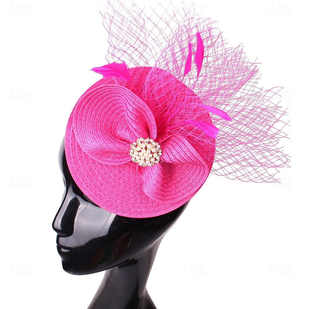 Helm Veren Bruiloft Avond Feest Elegant Bruiloft Met Veer Helm Hoofddeksels 2025 - $30.99 –P9