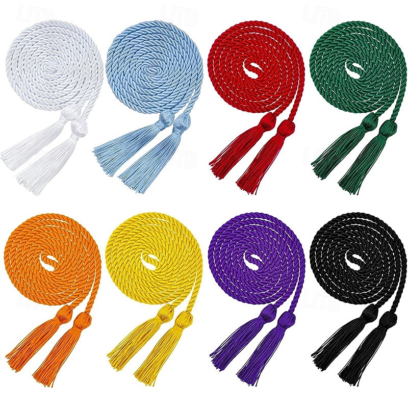 Lot de 10 cordons d'honneur de remise de diplôme de 67 pouces, cordons d'honneur à pompon de remise de diplôme, cordons d'honneur en vrac pour étudiants diplômés de 2025 ? $20.99 –P1