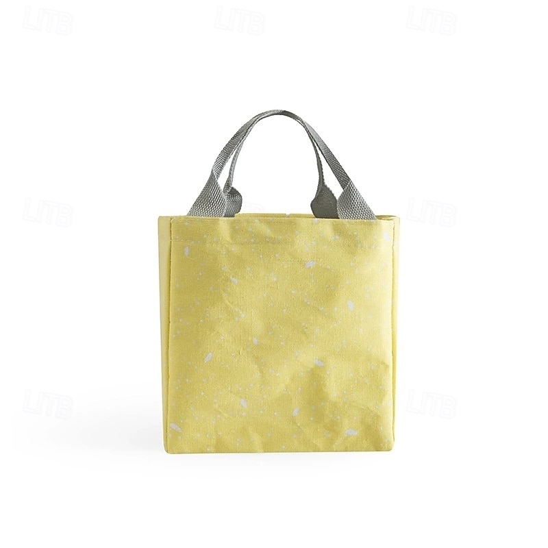 Imitation Hemp Insulated Lunch Bag – Portable Handheld Food Carrier for Students, Fresh-Keeping Picnic Tote 2025 - $13.99 –P4