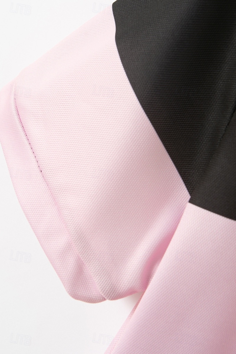 Men's Golf Shirt Golf Polos Shirts Work Business Lapel Short Sleeve Modern Comfortable Color Block Patchwork Buttons Summer Spring Regular Fit Wine Pinky Yellow Blue Green Light Sky Blue Golf Shirt 2025 - $17.99 –P7