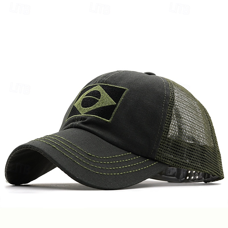 Per uomo Cappellino da Baseball Cappello da Sole Cappello da Camionista Cappuccio in rete Nero Verde Cotone Regolabile Moda Abbigliamento quotidiano Festival Motivo Colore Solido / Tinta Unita Casual del 2025 a $7.49 –P9