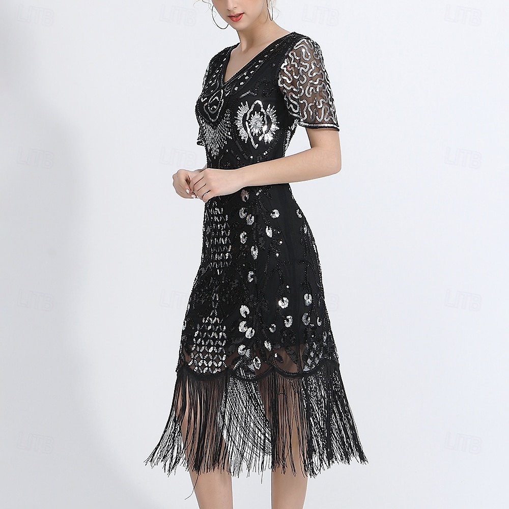 Latin Dance Dress Tassel Pure Color Splicing Women's Performance Training Short Sleeve High Polyester 2025 - $49.99 –P3