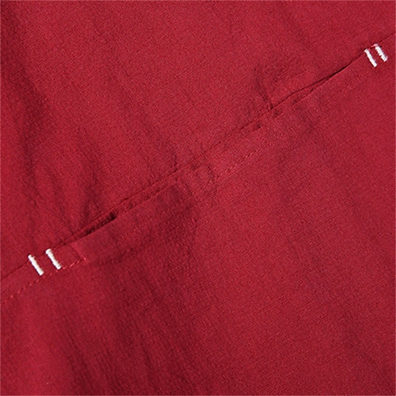 Herren Hemd leinenhemd Freizeithemd Knopfhemd Baumwollhemd Einfach Urlaub Hawaiianisch Schwarz Rote Dunkelmarine Grau Langarm Öffnung vorne Frühling & Herbst Bekleidung Tasche 2026 - $25.99 –P8