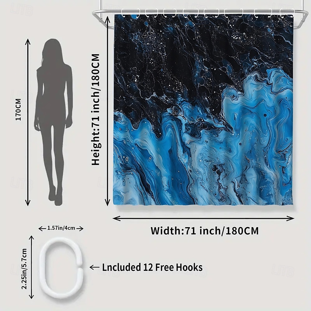 Shower Curtain with Hooks 180cm*180cm(70"*70") Polyester Washable Waterproof Pattern Bathroom Bathtub Decor Abstract Graffiti 2025 - $19.99 –P4