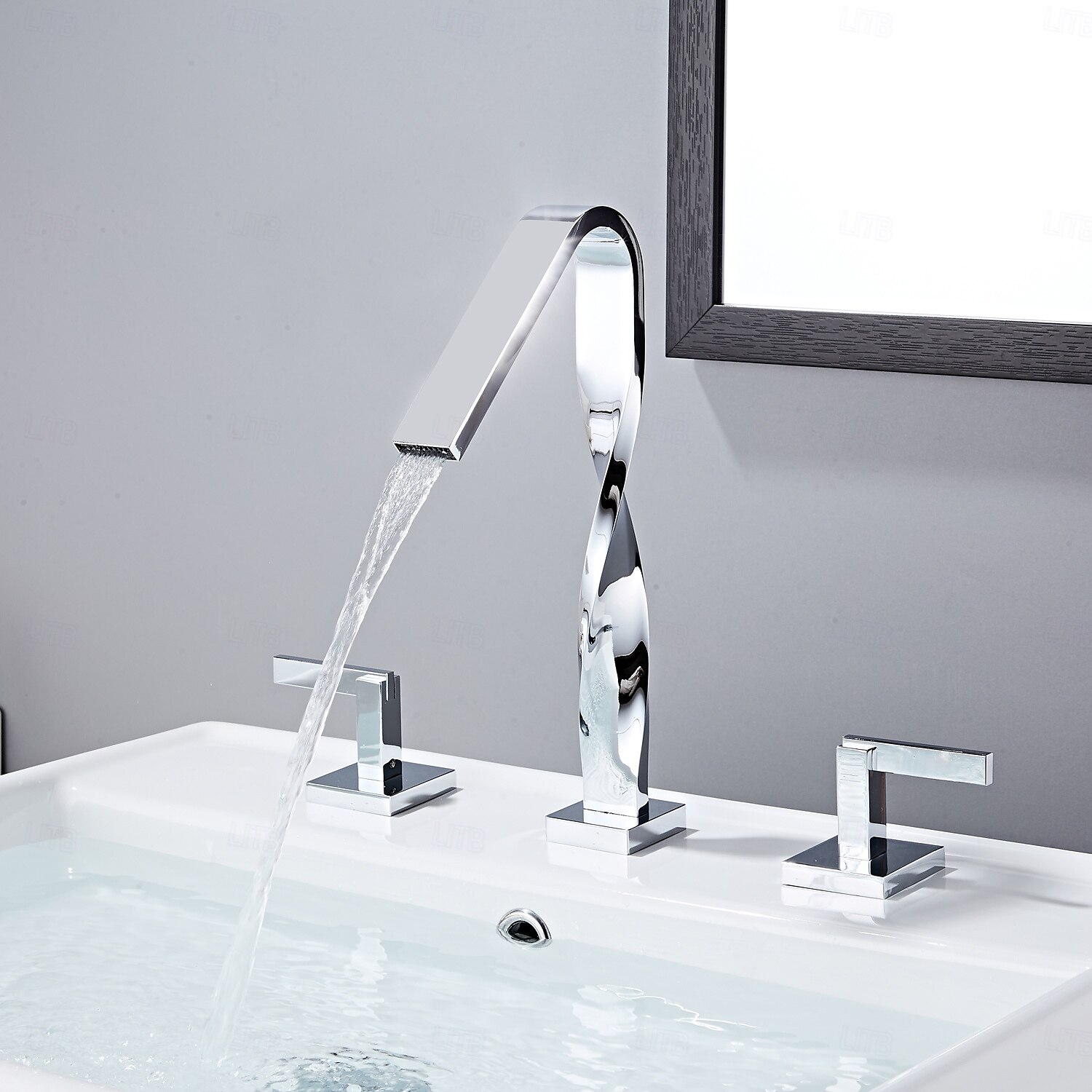 Fürdőszoba mosogató csaptelep - Széleskörű Galvanizált Elterjedt Két fogantyú három lyukBath Taps 2025 - $145.99 –P8