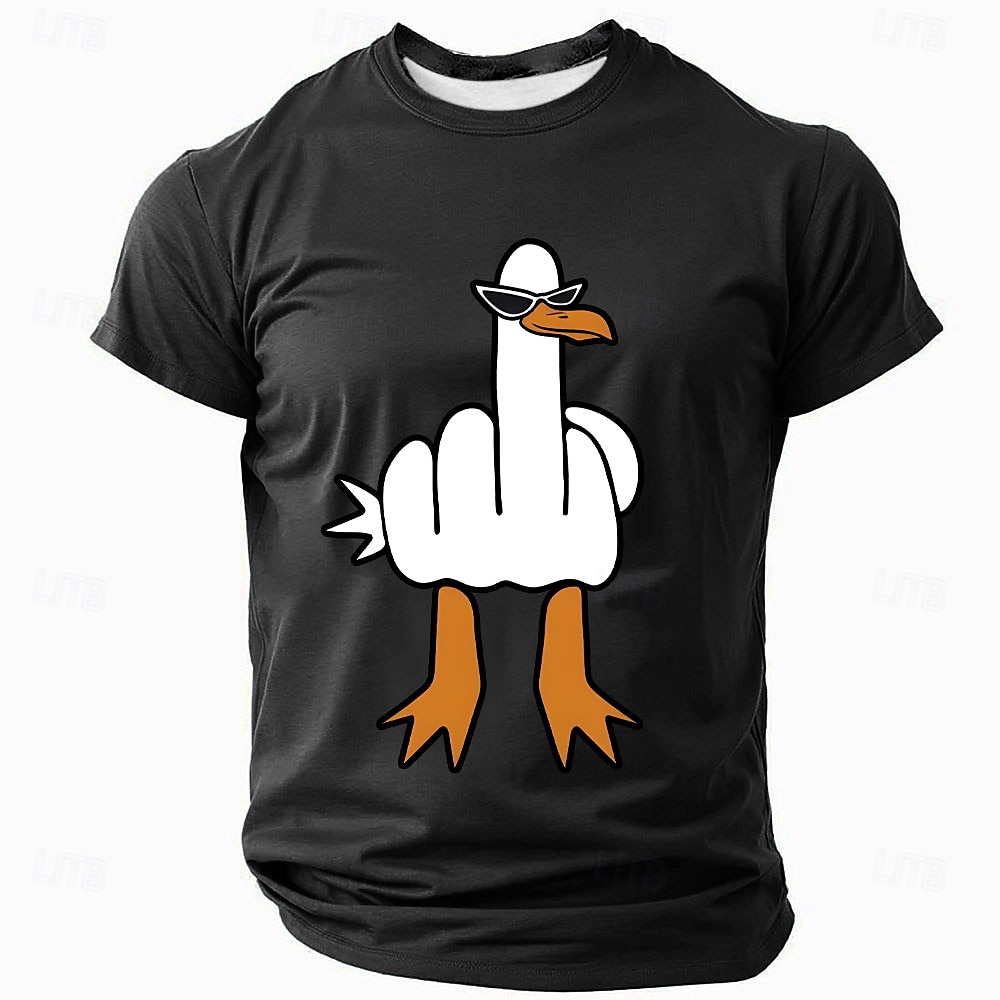 Men's Funny Duck T Shirt Short Sleeve T shirt 3D Print Crew Neck Shirt Fashion Exaggerated Designer Party Street Casual Black Red Blue Summer Spring All Seasons Clothing Apparel S M L XL XXL XXXL 2025 - $17.99 –P3