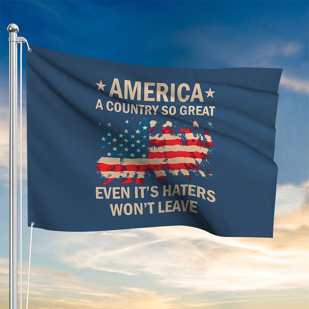 Steag patriotic 4 iulie Exterior Interior cu gromete Ziua Independenței Decoruri pentru curte și grădină americană Banner semn de sărbătoare 2025 - $10.49 –P9