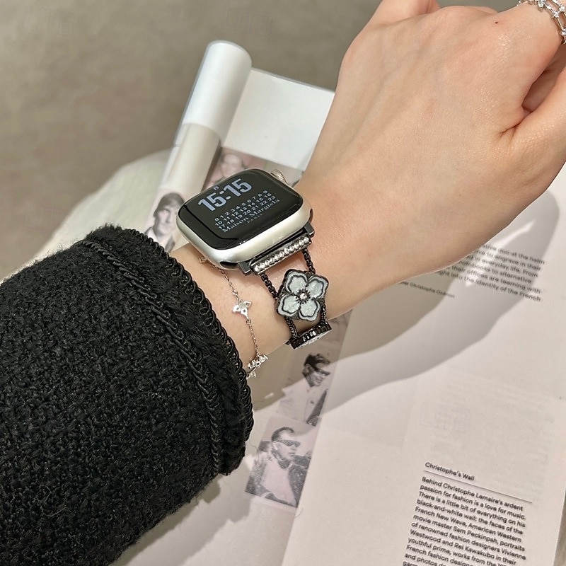 Solo Loop Compatible with Apple Watch band 38mm 40mm 41mm 42mm 44mm 45mm 49mm Women Luxury Alloy Strap Replacement Wristband for iwatch Ultra 2 Series 9 8 7 SE 6 5 4 3 2 1 2025 - $25.99 –P5