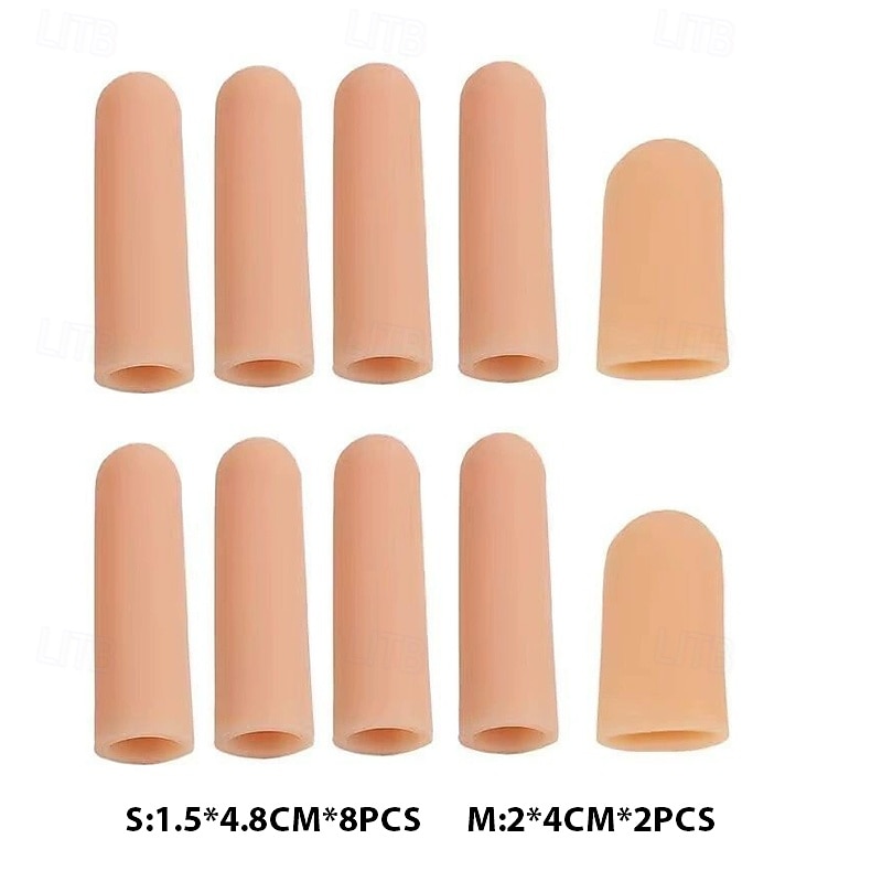 10st/20st gel vingerbeschermers vingerkappen siliconen vingertoppen bescherming - vingerbeschermers geweldig voor triggerfinger vingerartritis vingerknakken en andere vingerpijnverlichting 2026 - $10.49 –P9