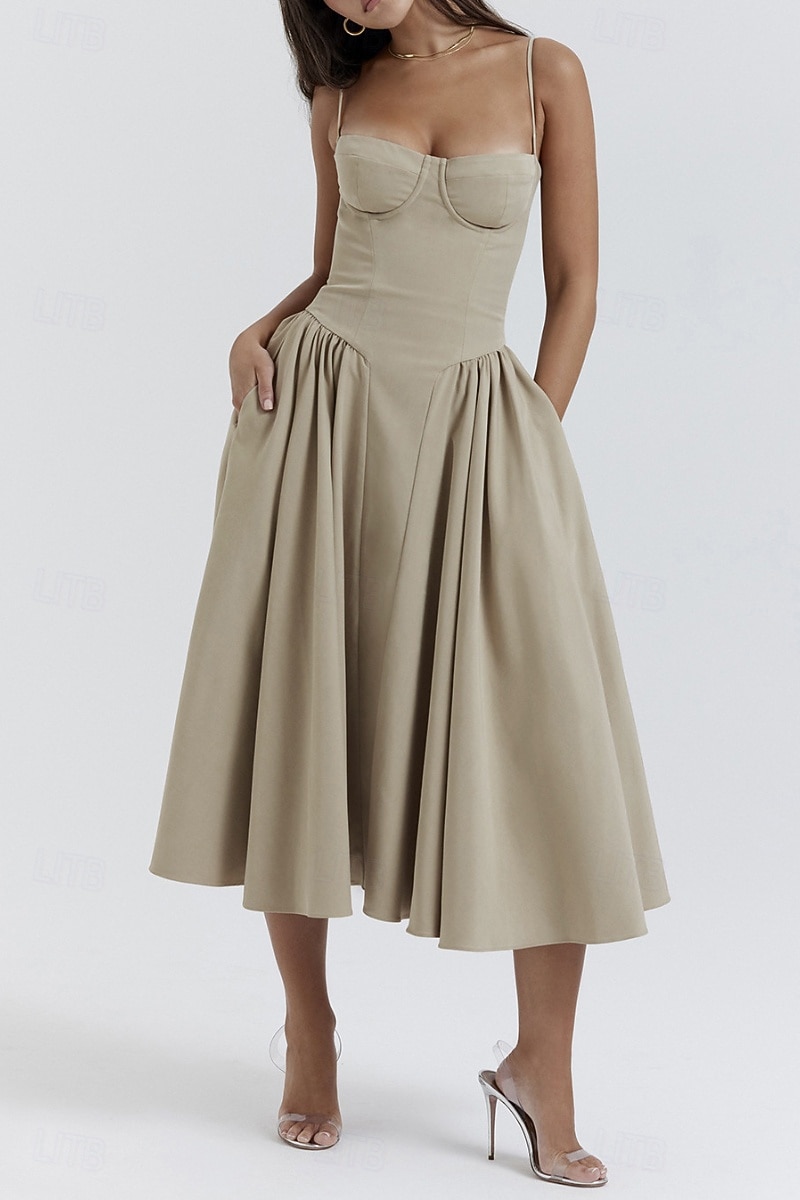 Women's Midi Dress White Dress Graduation Dress Slip Dress Fashion Modern Birthday Graduation Date Regular Fit Plain Sleeveless Spaghetti Strap Black Yellow Light Green Red Summer 2026 - $25.99 Women's Midi Dress White Dress Graduation Dress Slip Dress Fashion Modern Birthday Graduation Date Regular Fit Plain Sleeveless Spaghetti Strap Black Yellow Light Green Red Summer 2026 - $25.99