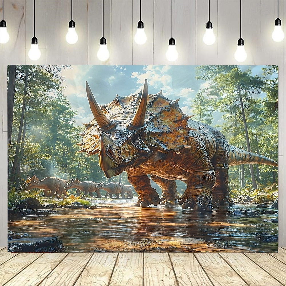 en skog dinosaurer billedvev veggkunst stor billedvev veggmaleri dekor fotografi bakteppe teppe gardin hjem soverom stue dekorasjon 2025 - $16.99 –P1