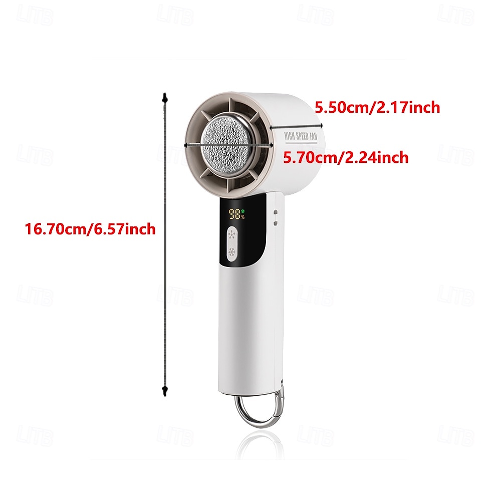 Portable Ice Cooling Fan with Cold Compress, Digital Display, 100-Speed Adjustable, USB Rechargeable 2025 - $29.99 –P2