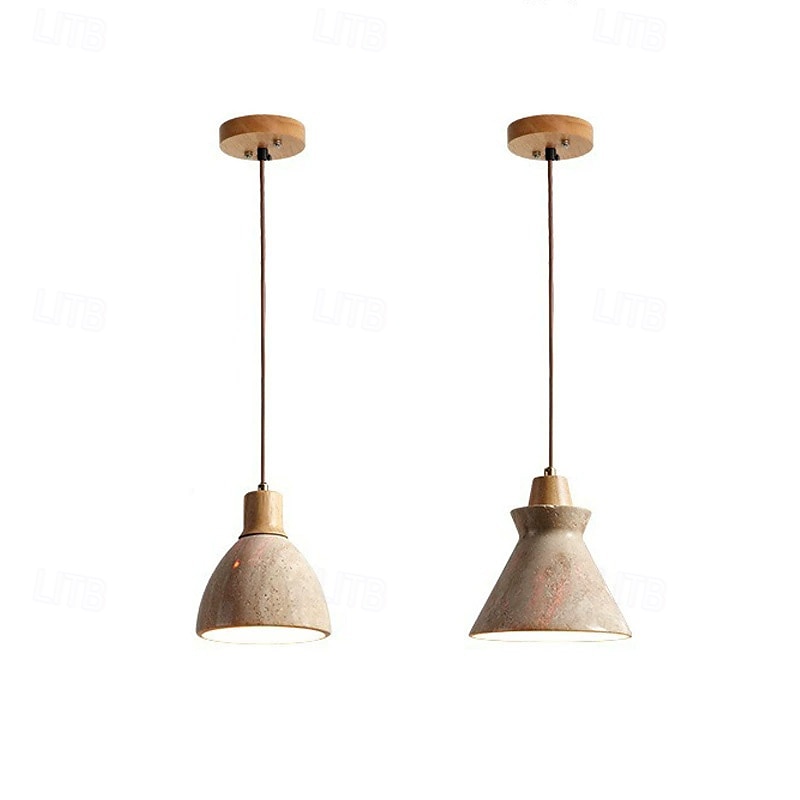 21 cm Design de Lanterne Suspendue Formes Géométriques Suspension Pierre Style Artistique Style Formel Le style rétro ancien Traditionnel / Classique 110-120V 220-240V de 2025 ? $135.99 –P10