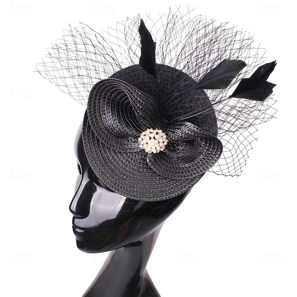 Helm Veren Bruiloft Avond Feest Elegant Bruiloft Met Veer Helm Hoofddeksels 2025 - $30.99 –P10