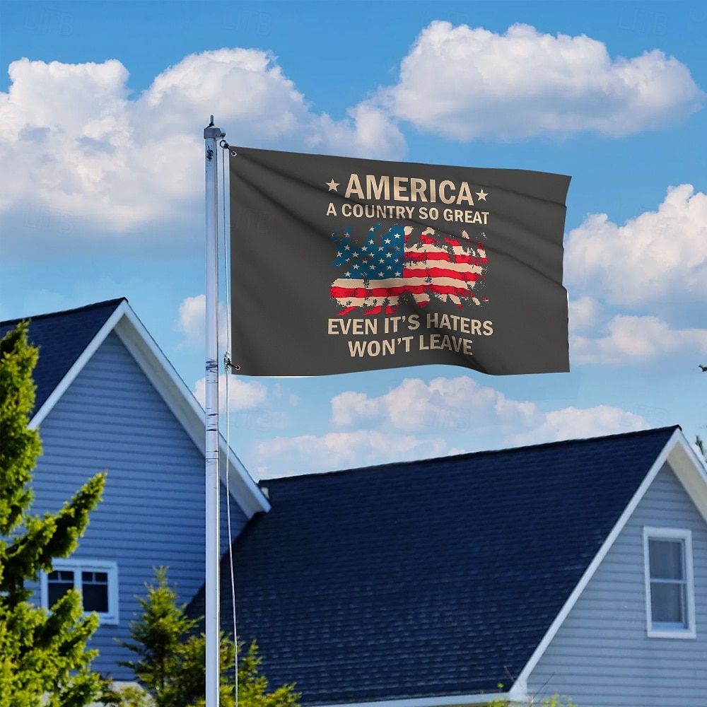 Steag patriotic 4 iulie Exterior Interior cu gromete Ziua Independenței Decoruri pentru curte și grădină americană Banner semn de sărbătoare 2025 - $10.49 –P8