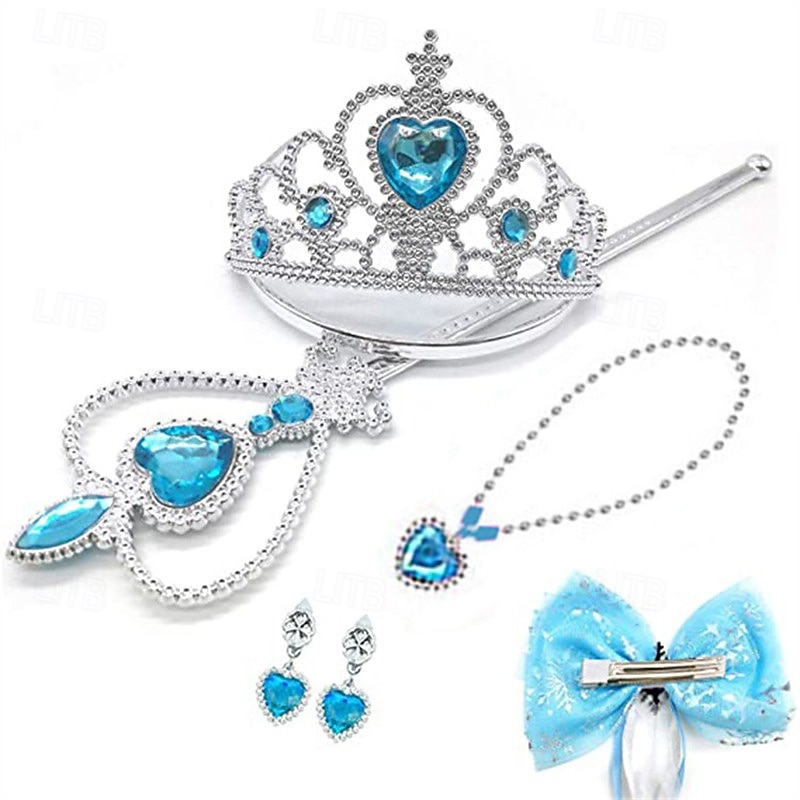 Niños bebés niñas congelados corona de aisha varita mágica guantes collar pendientes horquilla conjunto niñas accesorios de ropa de fiesta 2026 - $11.99 –P3