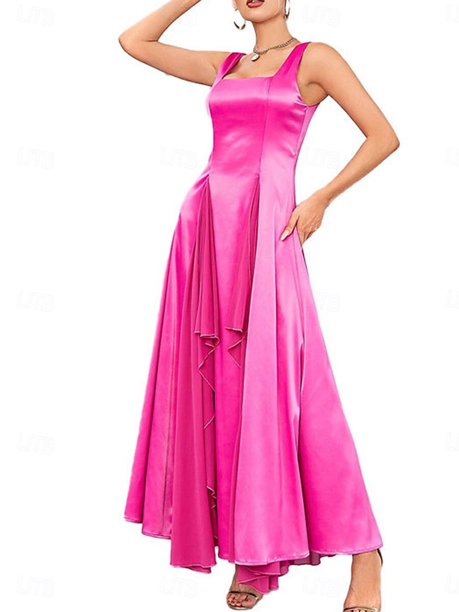 A-Line Quinceanera Dresses Elegant Dress Wedding Wedding Guest Knee Length  Sleeveless Square Neck Polyester Backless with Pleats Ruffles 2026 - $150.99