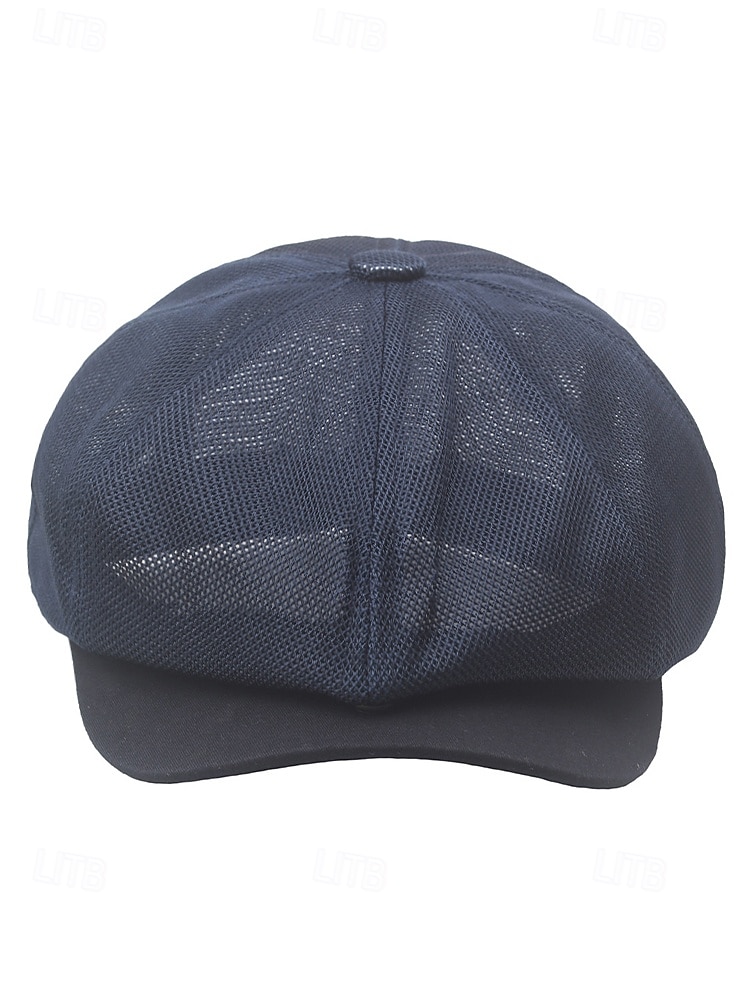 Atmungsaktive Newsboy-Mütze aus Mesh für Herren – leichte Schiebermütze im Vintage-Stil für den Sommer, stylischer Gatsby-Efeuhut für die Freizeit und Outdoor 2025 - $14.99 –P3