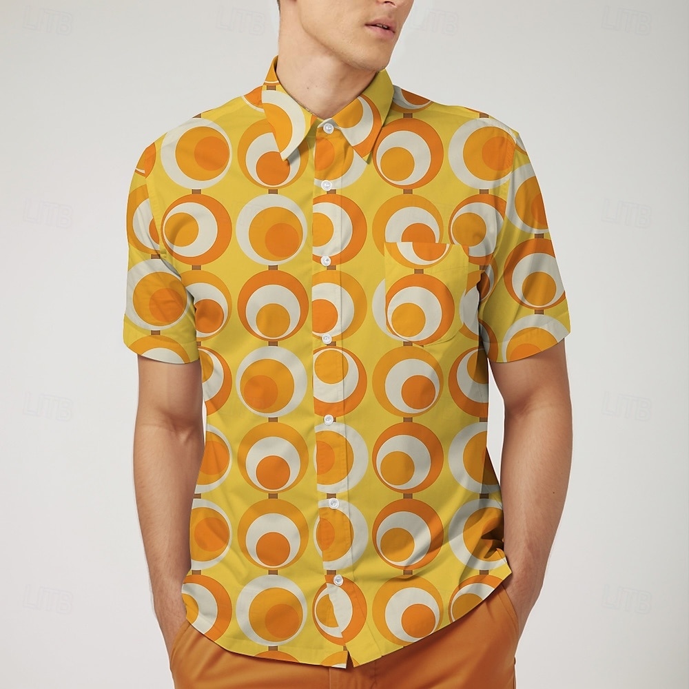 Retro 70. léta Tričko Aloha košile Hippie Disko Zvíře Leopard Pánské Plesová maškaráda Dovolená Párty Pride Parade Dospělé Tričko 2025 - $21.99 –P2