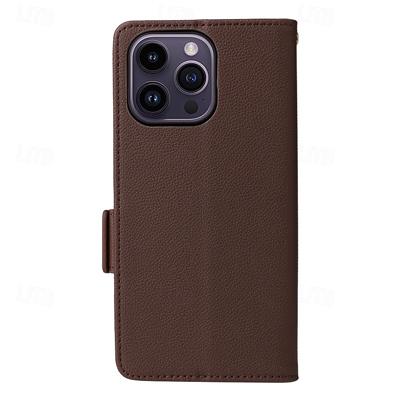 telefon Etui Til iPhone 16 15 14 Pro Max Plus iPhone 13 12 11 Pro Max Mini Flip deksel med stativ Magnetisk med håndleddsstropp Kontor / Bedrift TPU PU lær 2025 - $20.99 –P11