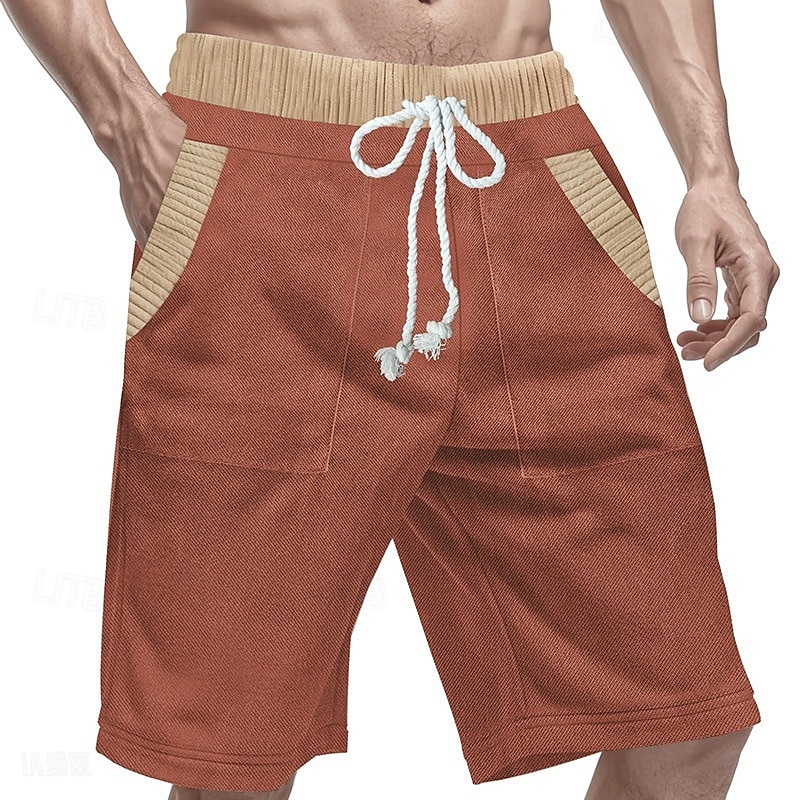 Herr Atletiska shorts Svett shorts Shorts Sommarshorts Ficka Snörning Elastisk midja Färgblock Komfort Andningsfunktion Kort Utomhus Sport Klassisk Ledigt Svart Blå 2025 - $20.99 –P3