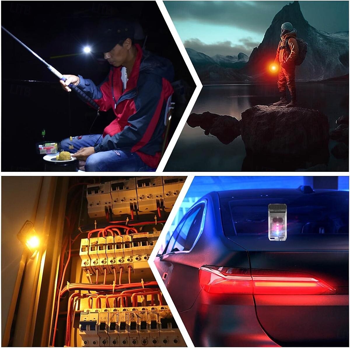 פנס edc קטן חזק edc עם אור אדום לבן חם, בהיר 1200lm usb c נטען 10 מצבים אור פלאש מחזיק מפתחות מיני כיס עם קליפ ip67 עמיד למים 2025 - $39.99 –P6