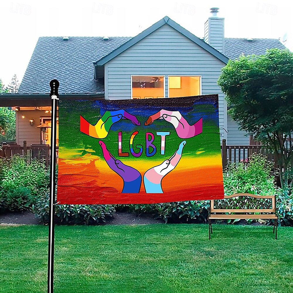 2025年 6月プライド月間 LGBTQ LGBT プライドフラッグ レインボー ハッピープライド屋外装飾 屋内用 グロメット付き 家庭 庭装飾 休日バナーサイン  コレクション – $10.49 –P16