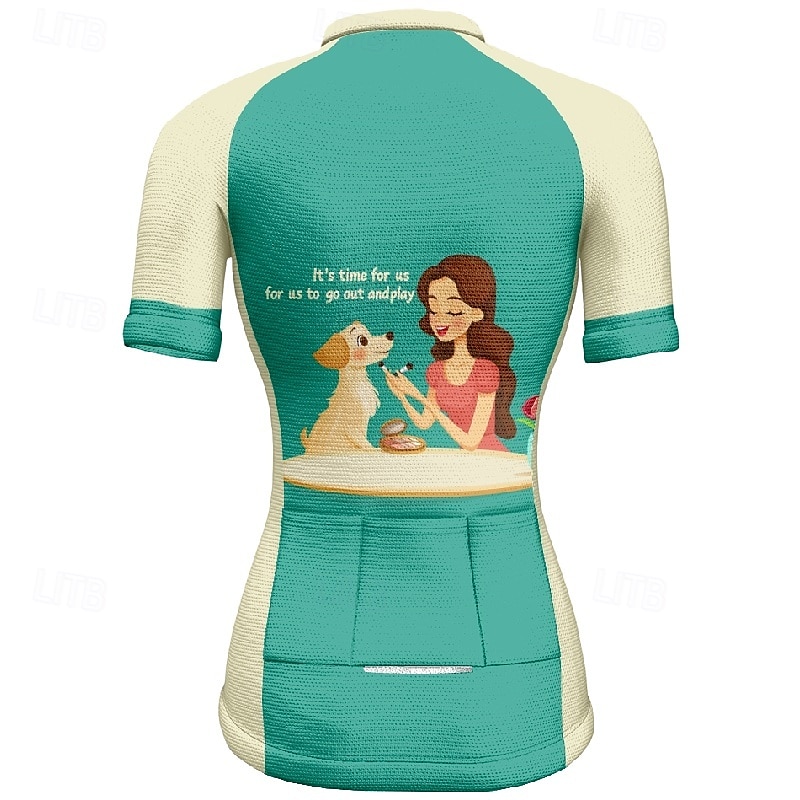 Femmes Maillot de cyclisme Manche Courte Cyclisme T-shirt Maillot avec 3 poches arrière VTT Vélo tout terrain Respirant Séchage Rapide Design Anatomique Évacuation de l'Humidité Rose Bleu Graphique de 2025 ? $23.99 –P3