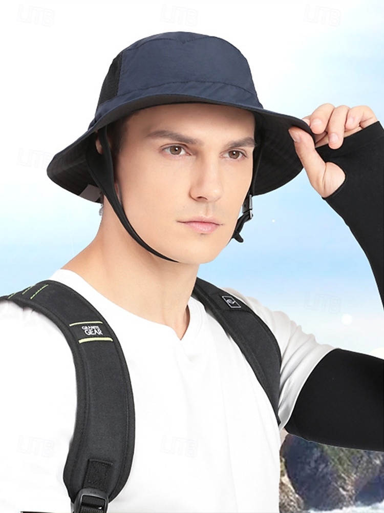 "UPF 50+ Wide Brim Sun Hat – Waterproof & Breathable Outdoor Bucket Hat with Chin Strap, UV Protection for Men & Women, Ideal for Fishing, Hiking, Surfing & Beach Trips" 2026 - $19.99 –P3