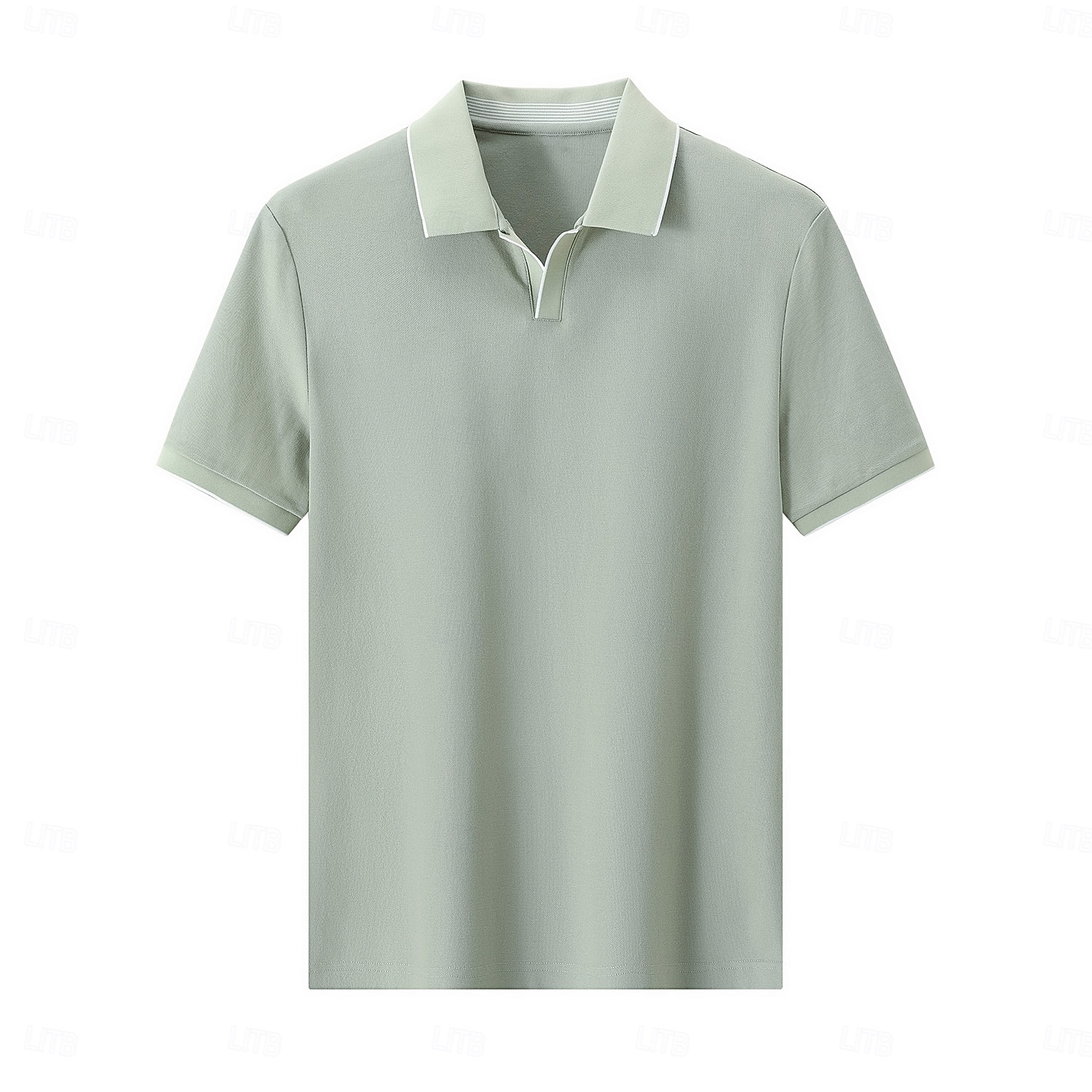 Per uomo Maglietta Manica Corta Colletto ripiegato Scollo a V Estate Primavera Maglieria Vacanza Vintage con finiture bianche Scuola Allenamento All'aperto Bianco Blu marino Grigio chiaro Maglietta del 2025 a $30.99 –P11