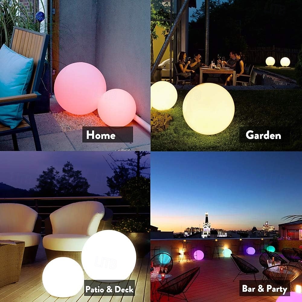 20/40 cm LED Ball Light with Remote Waterproof LED Globe Light Glowing Mood Lamp Dimmable 16 RGB Colors Night Light for Home Garden Patio Pool Party Decor 2026 - $29.99 –P6