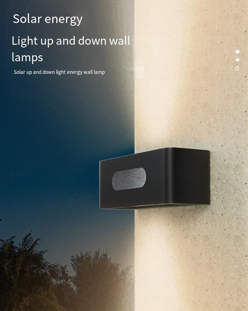 LED Solar Outdoor Wall Lights Step Lights Waterproof Up and Down Security Wall Lamps Energy Saving Step Lights LED Lighting for Garden Step Stair Yard Pathway Backyard Decoration Solar Fence Lights (Warm/White) 2026 - $10.99 –P1