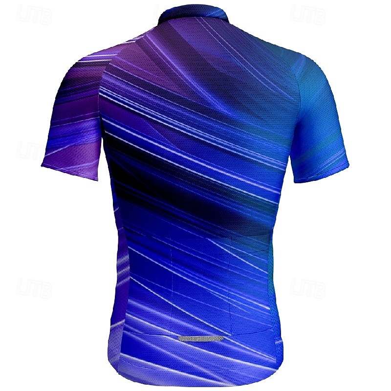Herr Cykeltröja Kortärmad Cykel T-shirt Tröja med 3 bakfickor Bergscykling Andningsfunktion Snabb tork Anatomisk design Uppsugande Mörk Marin Blå Himmelsblå sporter Kläder 2025 - $20.99 -P8