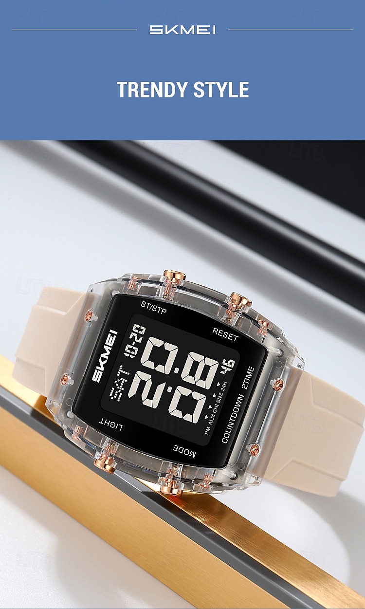 SKMEI 2409 Waterproof Electronic Watch Luxury Outdoor Countdown Stopwatch Digital Wristwatch For Man Women Calendar Led Light Silicone Watch 2025 - $31.99 –P11