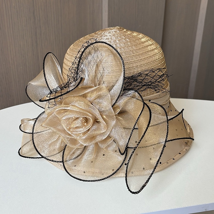 Kopfstück Organza Hochzeit Abendgesellschaft Elegant Hochzeit Mit Tüll Kopfschmuck Kopfbedeckung 2025 - $19.99 –P3