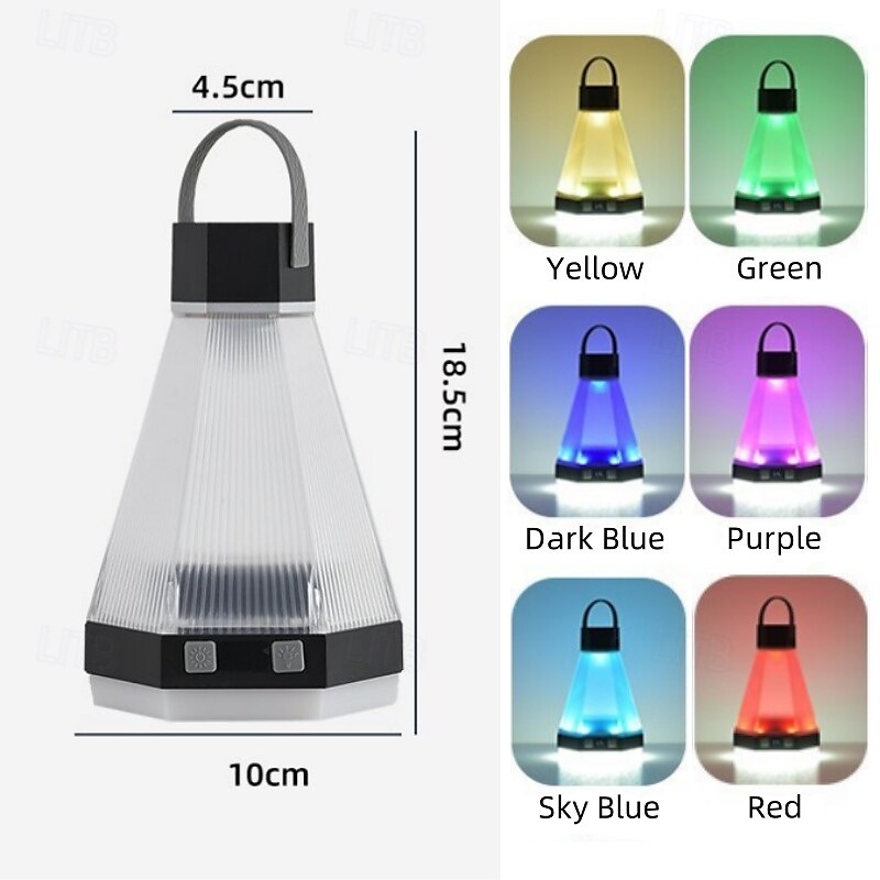 LED Outdoor Lights Camping Lanterns with 6 Light Modes Type-C Waterproof Hand Lamp for Camping Hiking Power Outages 1PC (Black/Green) 2025 - $32.99 –P1