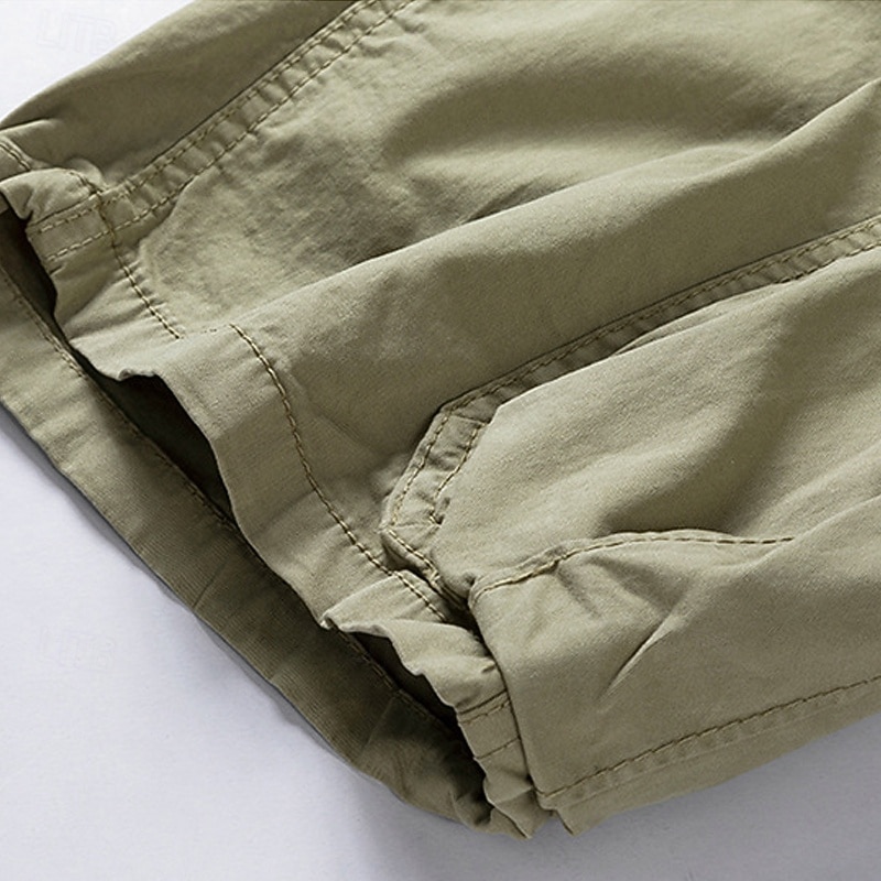 Per uomo Pantaloncini cargo Shorts Pantaloncini Estivi Multi-tasche Tasca con Patta Semplice Comodità Indossabile Lunghezza al ginocchio All'aperto Sport Quotidiano Moda Casual Nero Cachi del 2025 a $35.99 –P11