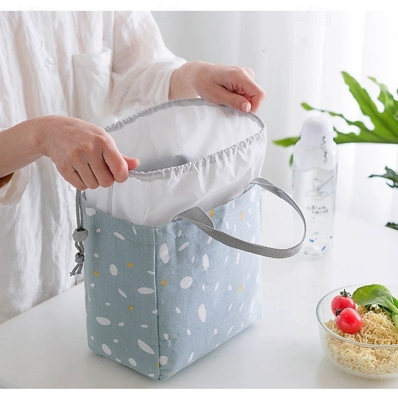 Imitation Hemp Insulated Lunch Bag – Portable Handheld Food Carrier for Students, Fresh-Keeping Picnic Tote 2025 - $13.99 –P17