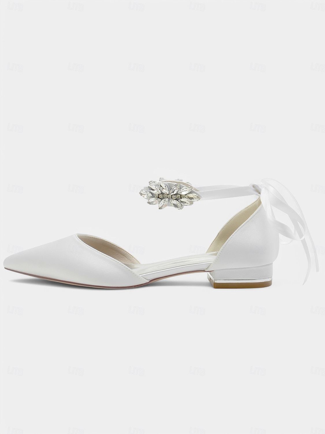 hvite rhinestone blonder spisse høye hæler – elegante brude bryllup stiletto pumps for kvinner 2025 - $59.99 –P3