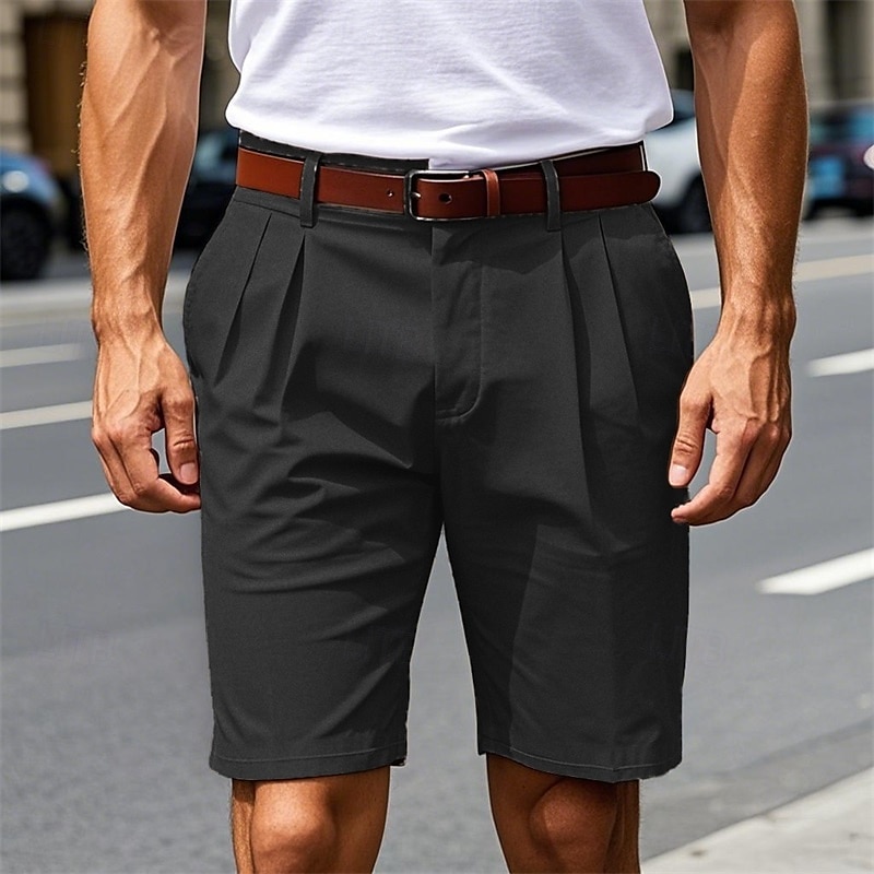 Ανδρικά Φόρεμα Σορτς Σορτς εργασίας Σορτς του γκολφ Τσέπη Σκέτο Άνεση Αναπνέει Μήκος γόνατος ΕΞΩΤΕΡΙΚΟΥ ΧΩΡΟΥ Επιχείρηση Αθλήματα Καθημερινό Μαύρο Χακί 2026 - $20.99 –P5