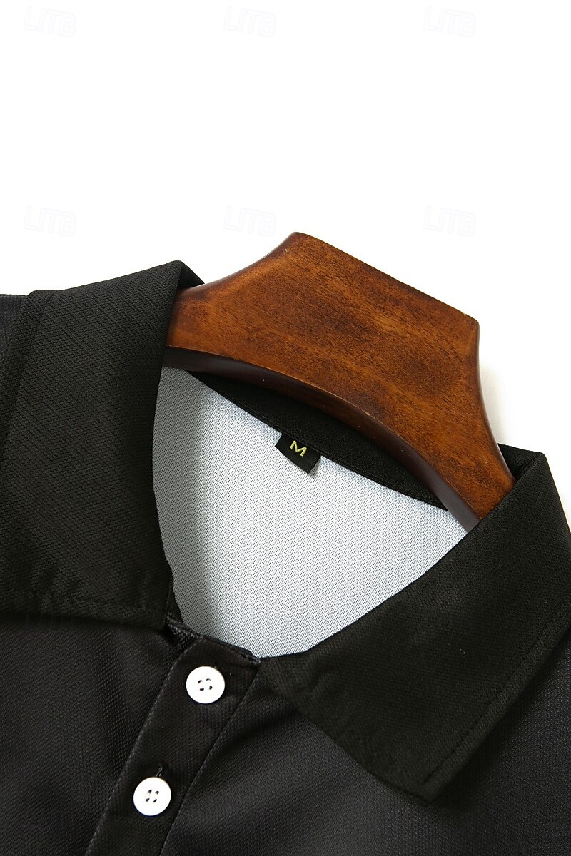 Men's Golf Shirt Golf Polos Shirts Work Business Lapel Short Sleeve Modern Comfortable Color Block Patchwork Buttons Summer Spring Regular Fit Wine Pinky Yellow Blue Green Light Sky Blue Golf Shirt 2025 - $17.99 –P4