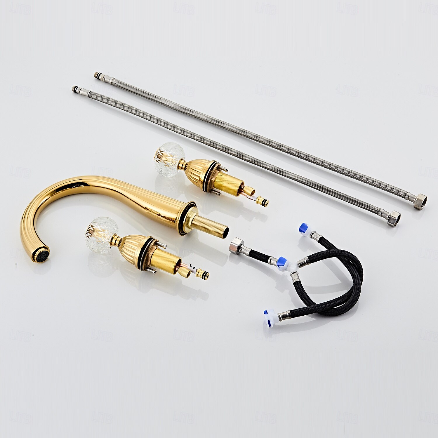 Robinet lavabo - Séparé Plaqué Diffusion large Deux poignées trois trousBath Taps de 2025 ? $170.99 –P4