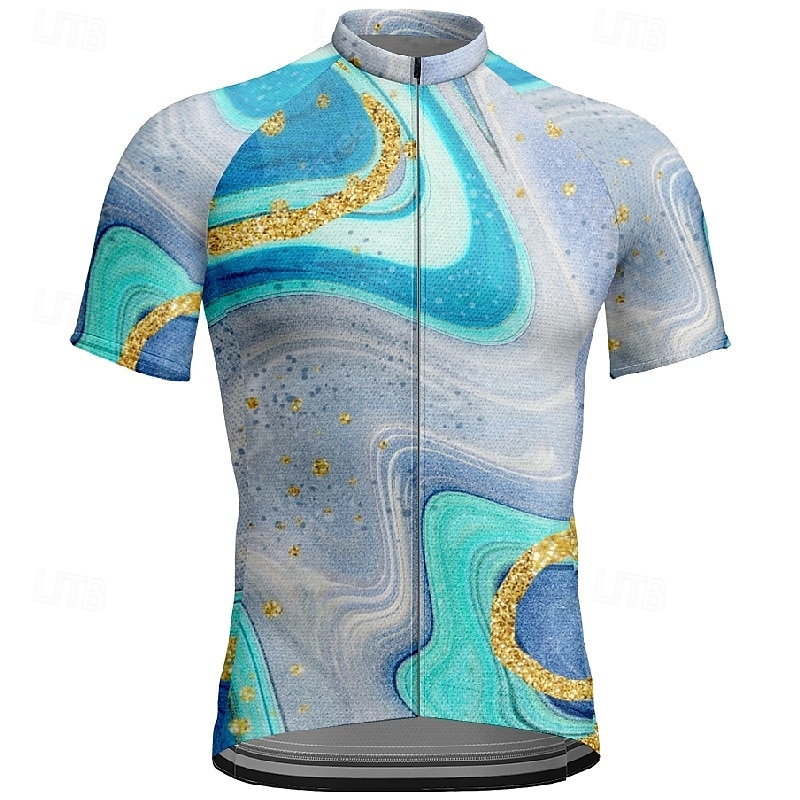 Herren Radtrikot Kurzarm Fahhrad T-Shirt Trikot mit 3 Gesäßtaschen Mountainbike MTB Atmungsaktiv Schnelltrocknend Anatomisches Design Feuchtigkeitsableitend Blau Fuchsie Farbverlauf Sport Bekleidung 2025 - $25.99 –P8