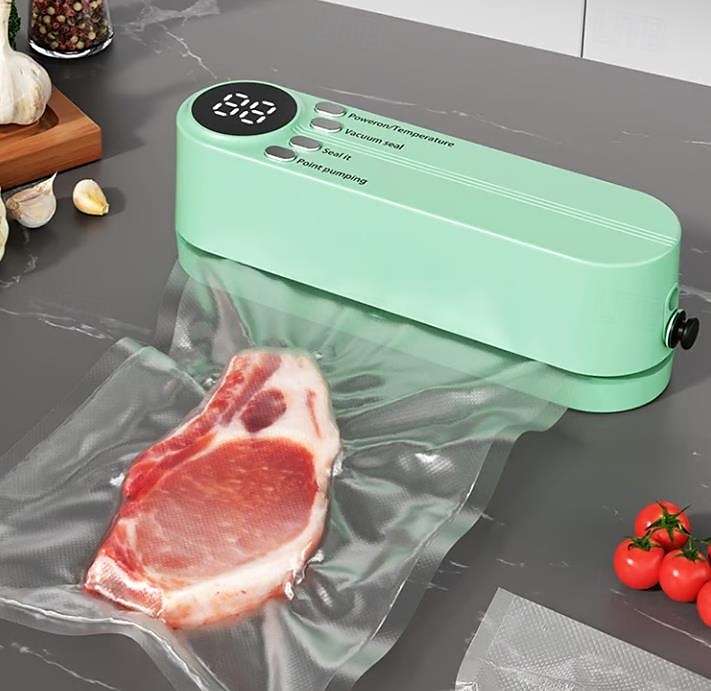 Wireless Vacuum Sealer, USB Rechargeable Automatic Mini Sealing Machine, Home Use Food Storage Vacuum Bags, Air Pump & Seal Function 2025 - $30.99 –P1